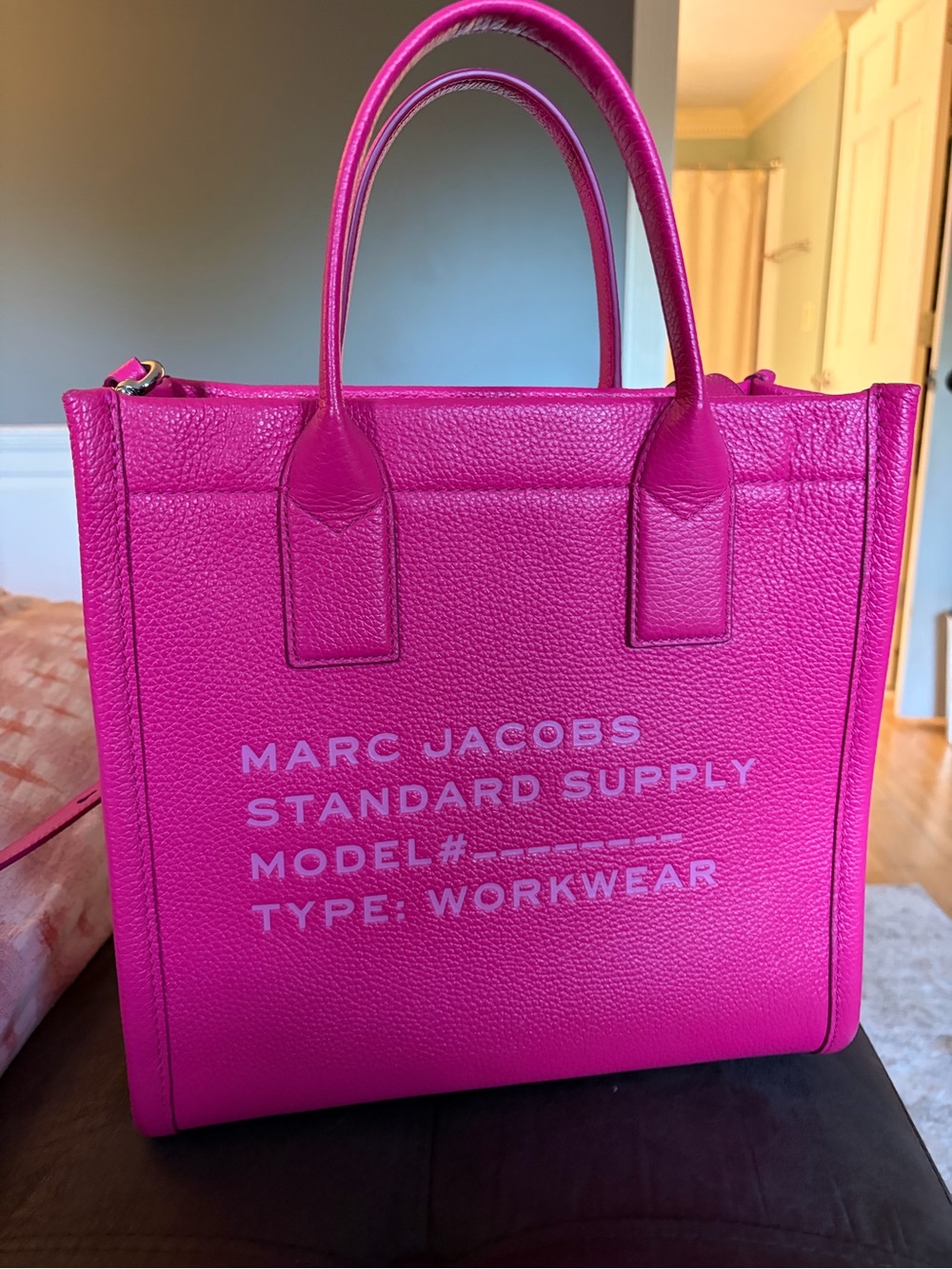 Marc Jacobs Hot Pink Logo Tote